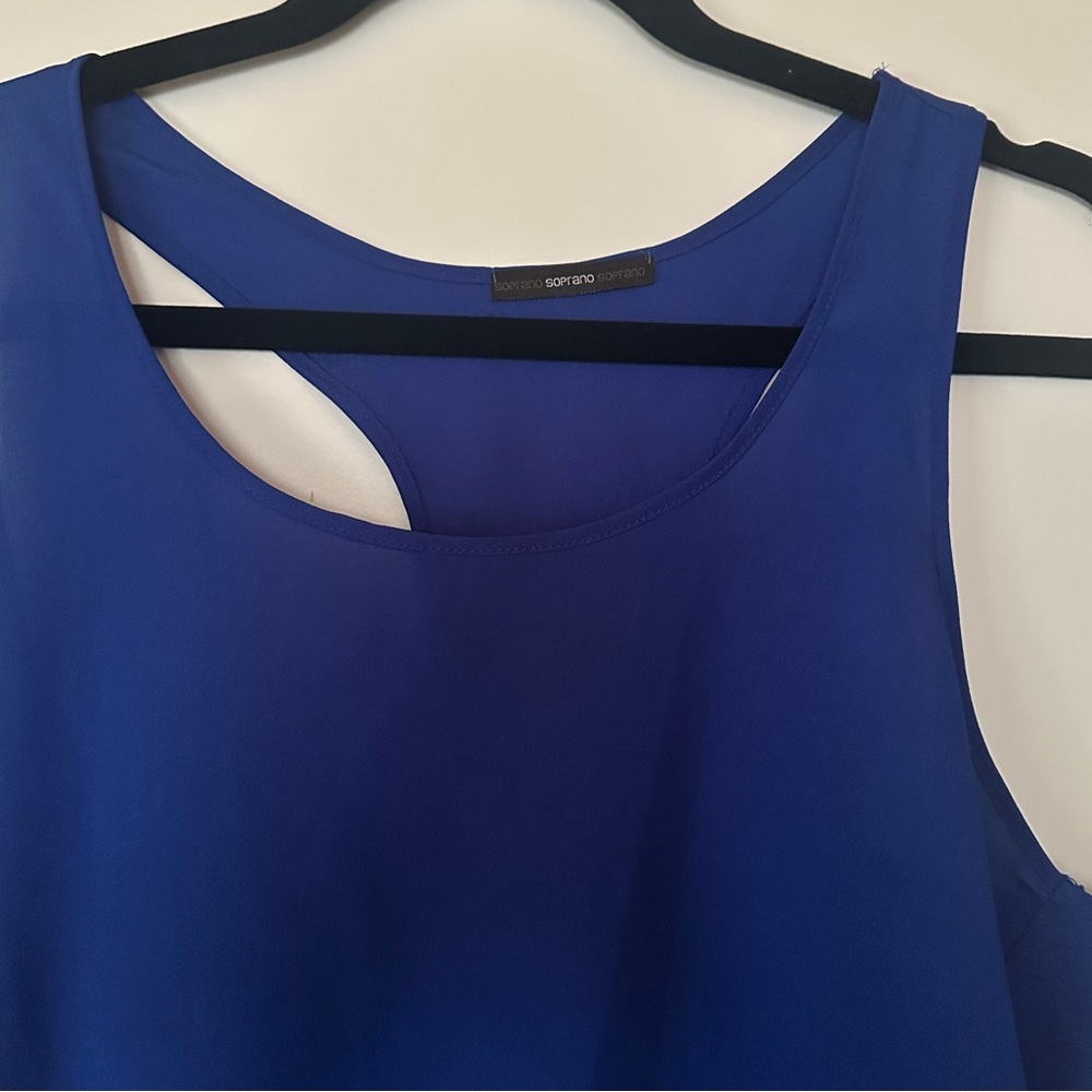 Soprano Blue Racerback Formal Tank - Picture 2 of 4